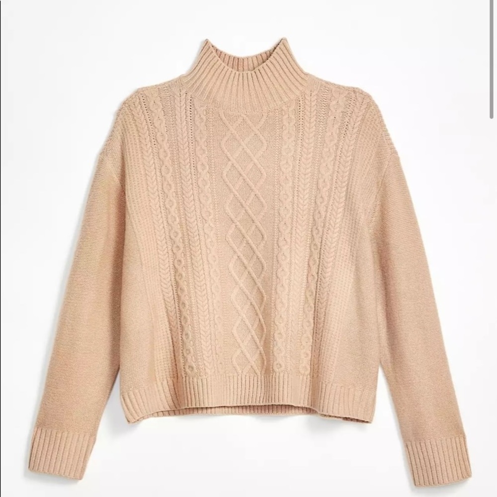 LOFT camel turtle neck
